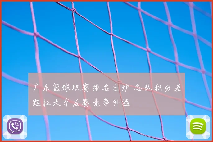 广东篮球联赛排名出炉 各队积分差距拉大季后赛竞争升温